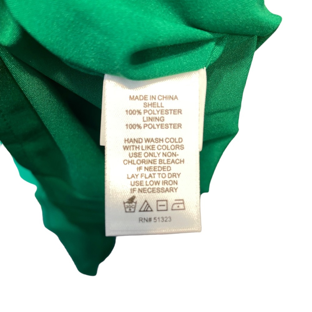 CeCe Bow Neck Short Sleeve Dress Lush Green Size 16 New - Picture 9 of 10